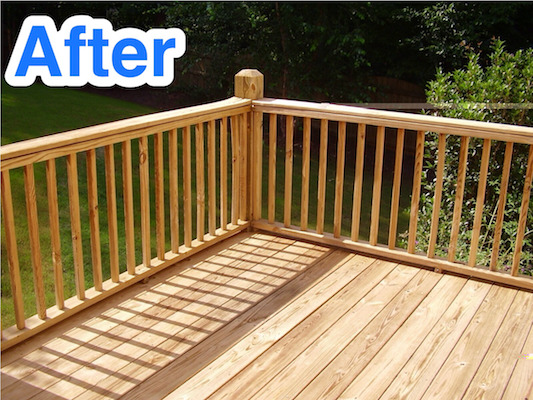Deck after cleaning in Duluth