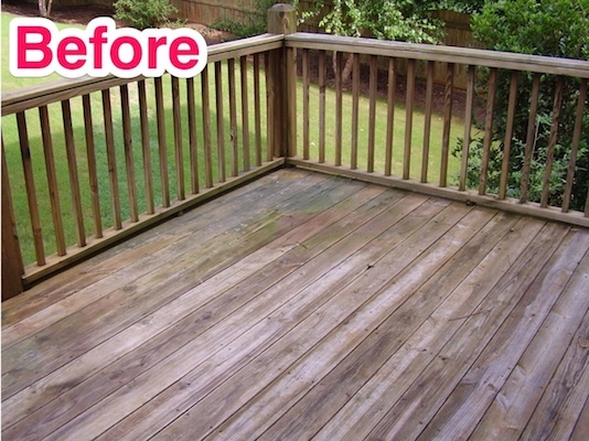 Deck before cleaning in Duluth