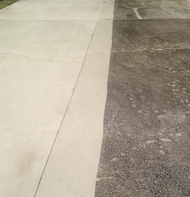 Driveway after pressure washing in Suwanee